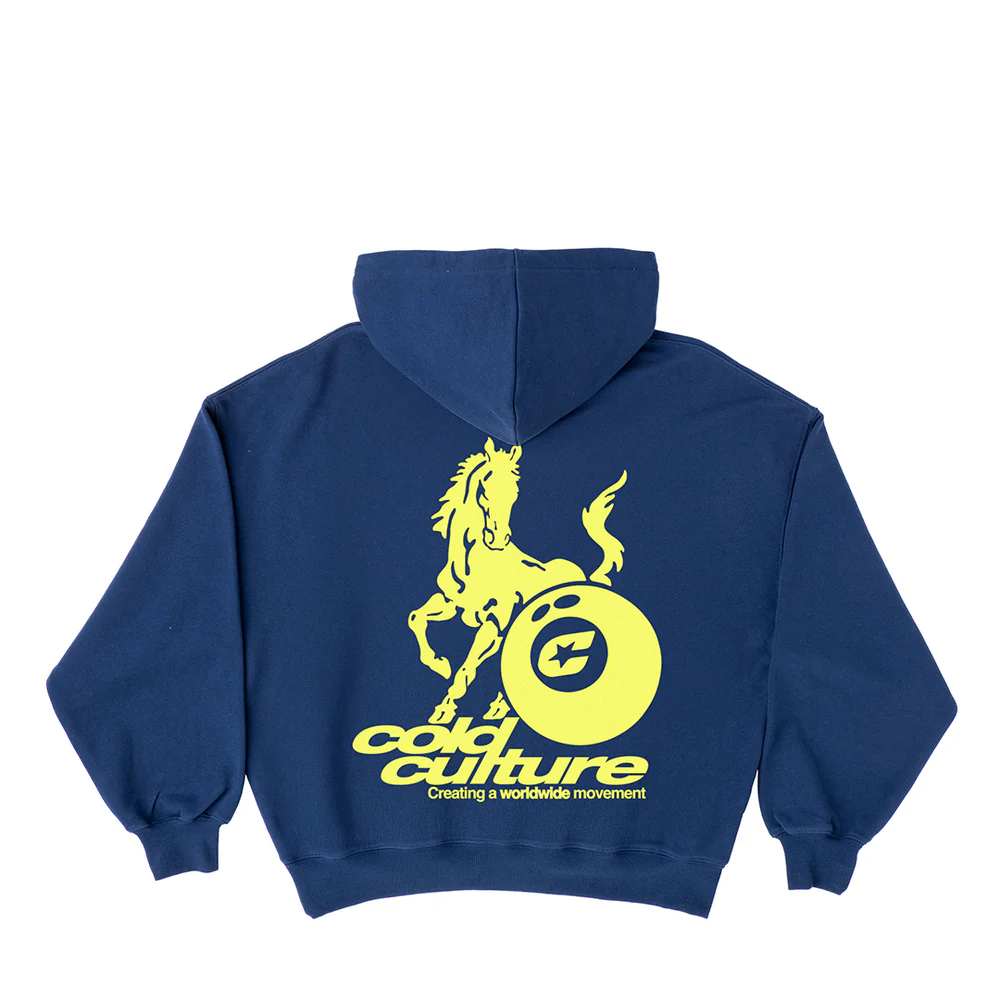 PLAYING HORSE HOODIE NAUTICAL BLUE PLAYING HORSE HOODIE NAUTICAL BLUE