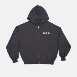 TRIPLE WORLD ZIP HOODIE INDIA INK1