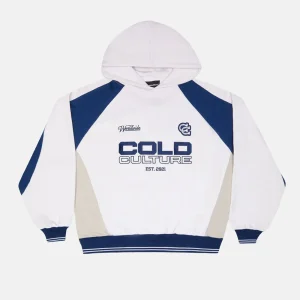COWBOY VARSITY HOODIE WHITE BLUE