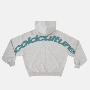CURVED HOODIE ASH GREY