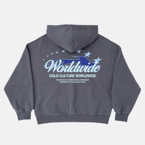 FLAME STARS HOODIE DARK GREY